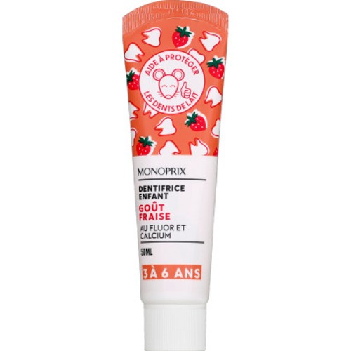 Monoprix Dentifrice enfant fraise 50ml