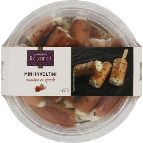 Monoprix Gourmet Mini Involtini ricotta et Speck 120g
