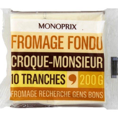 Monoprix Fromage fondu croque monsieur 10 tranches 200g