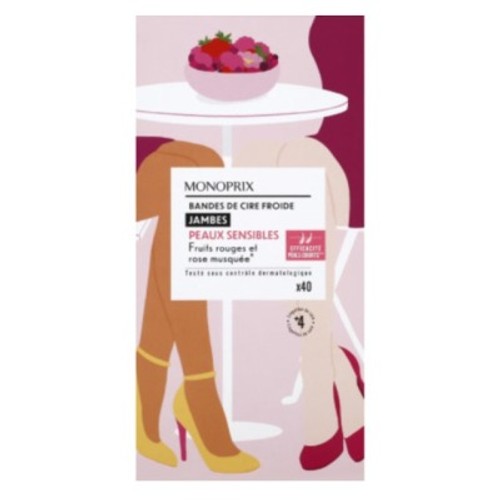 Monoprix Bandes De Cire Froide Jambes x40