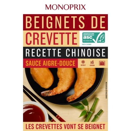 Monoprix Beignet De Crevette Sauce Aigre-Douce 116g