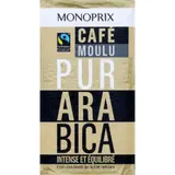 Monoprix café moulu pur Arabica intense & équilibré 250g