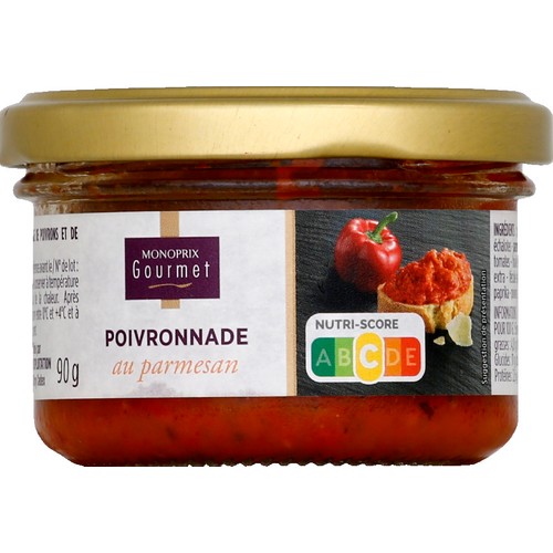 Monoprix Gourmet Poivronnade à base de poivrons et de parmesan 90g