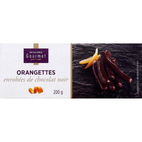 Monoprix Gourmet Orangettes au Chocolat Noir 200g