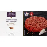 Monoprix Gourmet Steak haché race Limousine 4x150g