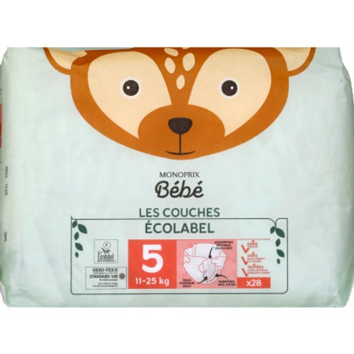 Monoprix Bébé Couches écologiques Taille 5 x28