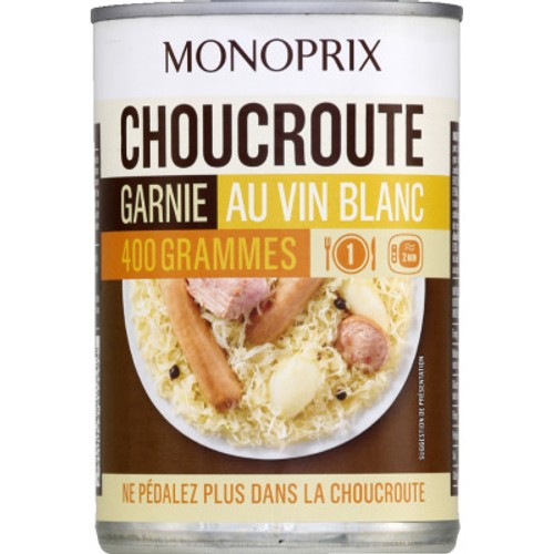 Monoprix Choucroute garnie au vin blanc 400g