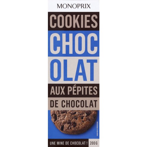Monoprix Cookies Chocolat aux Pépites de Chocolat 200g