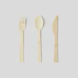 Monoprix Maison Ménagère, 36 Pièces, Couverts En Bambou