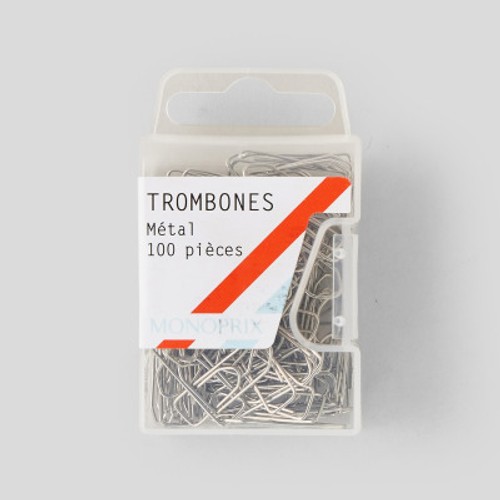 Monoprix Maison 100 Trombones En Métal