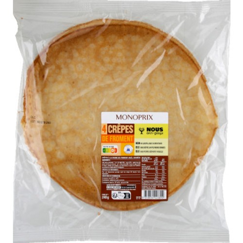 Monoprix Crêpes de Froment sucrées x4