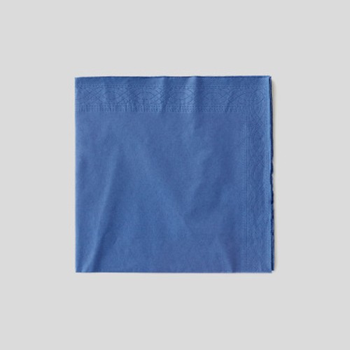 Monoprix Maison 20 Serviettes, Bleu Marine, 40X40Cm, 3 Plis