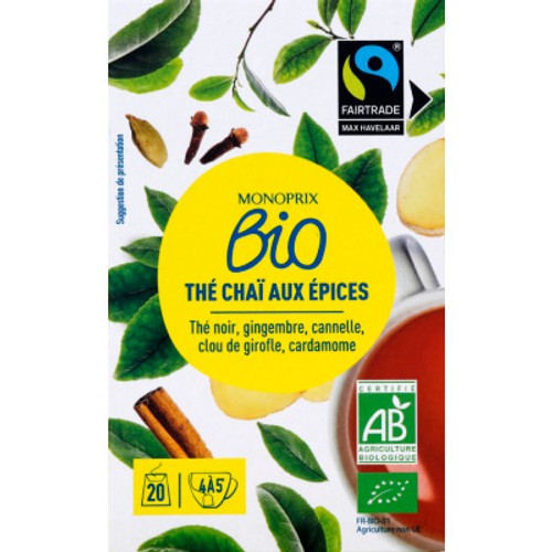 Monoprix Bio Thé Noir Chai 32g