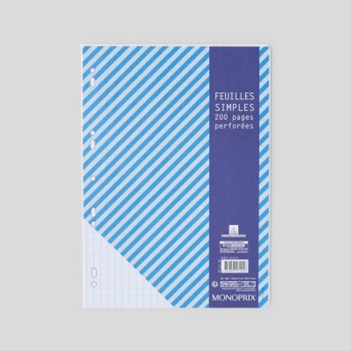 Monoprix Maison 200 Feuilles Simples, A4, Grands Carreaux, 80Gr/M²