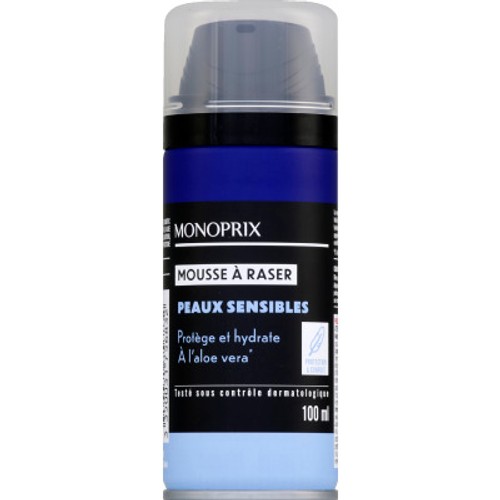 Monoprix Mousse à raser peaux sensibles 100ml