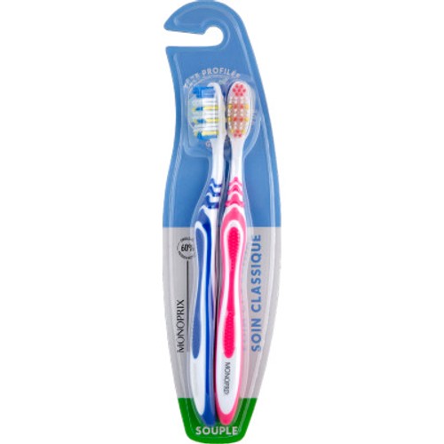 Monoprix Brosse À Dents Souple x2