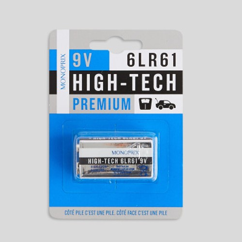 Monoprix Maison Pile 6Lr61 9V High Tech