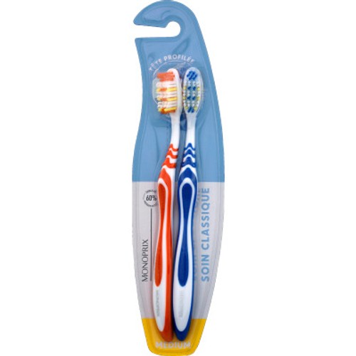 Monoprix Brosse À Dents Medium x2