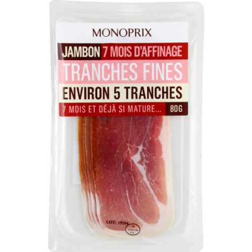 Monoprix Jambon Sec Italien en Chiffonnade 80g