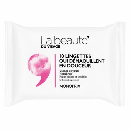 Monoprix La Beauté Les Lingettes Qui Démaquillent en douceur x10