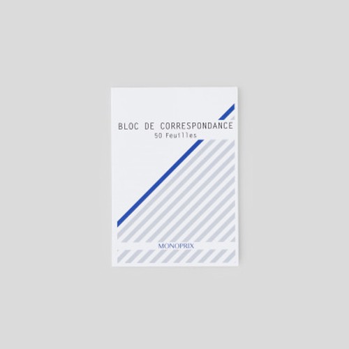 Monoprix Maison Bloc De Correspondance, 14,8X21Cm, Uni, 50 Feuilles