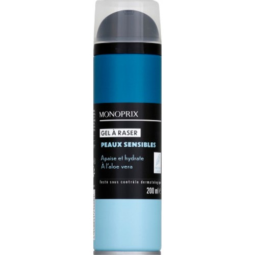 Monoprix Gel De Rasage Peaux Sensibles Hydratation 200ml
