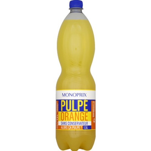Monoprix Boisson gazeuse Pulpé orange 1,5L