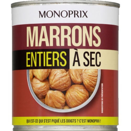 Monoprix Marrons entiers à l'étuvée 510g