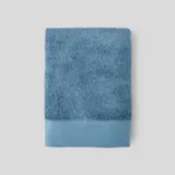 Monoprix Maison Drap de Bain, Couleur Tempête, Coton Bio