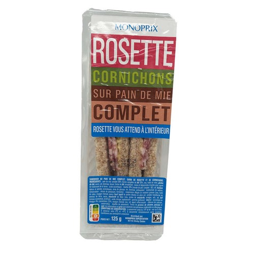 Monoprix Sandwich Rosette Beurre Mayo 125g