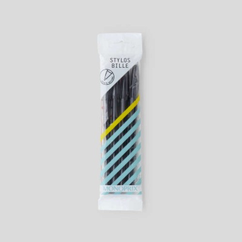 Monoprix Stylo Bille Noir x4