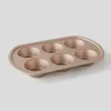 Monoprix Maison Moule À Muffins, Pour Faire 6 Muffins, Anti-Adhésif, Coloris Champagne
