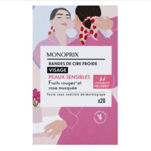 Monoprix Bandes De Cire Froide Visage x20