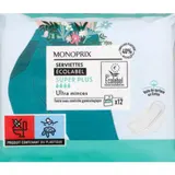 Monoprix Serviettes Écologiques Super Plus Ultra Minces X12