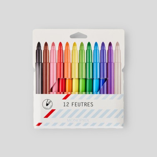 Monoprix Feutres À Dessin x12
