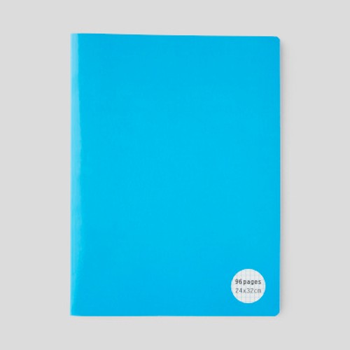 Monoprix Maison Cahier Bleu 96 Pages Petits Carreaux Couverture Carte 24X32Cm
