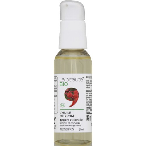 Monoprix La Beauté Bio L'Huile De Ricin 50ml