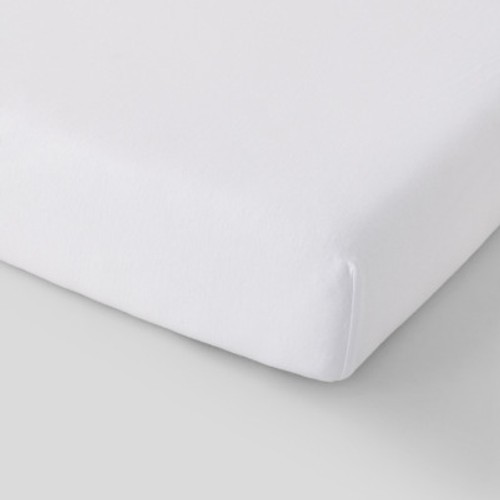 Monoprix Maison Drap Housse 90X190Cm, Blanc, Jersey En Coton Bio