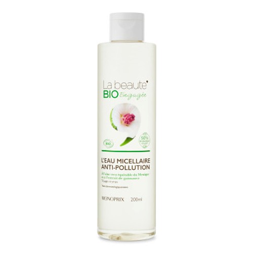 Monoprix La Beauté Bio Engagée L'Eau Micellaire Anti-Pollution 200Ml