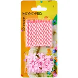 Monoprix Bougies Mini Fleurs Roses x20