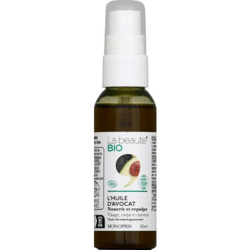 Monoprix La Beauté Bio Huile D'Avocat Visage Corps & Cheveux 50ml