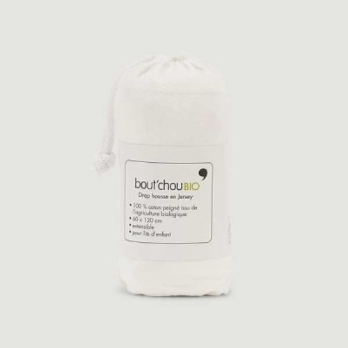Bout'chou Drap Housse Blanc Coton Bio 60x120cm