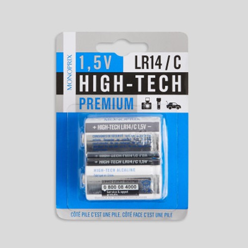 Monoprix Maison 2 Piles Lr14/C High Tech