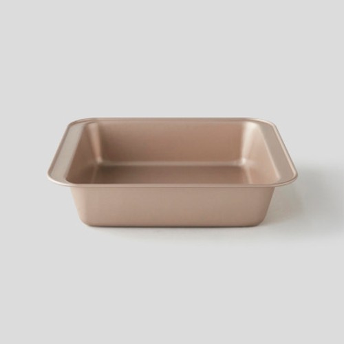 Monoprix Maison Plat À Four 27,9X27,9Cm, En Acier Revêtu, Coloris Champagne