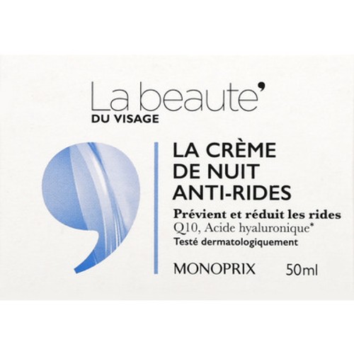 Monoprix La Beauté La Crème De Nuit Anti-Rides 50ml