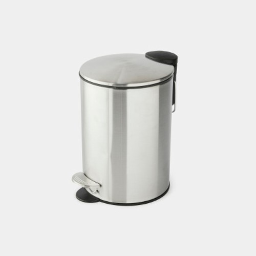 Monoprix Maison Poubelle À Pédale, Inox Brillant, 3L