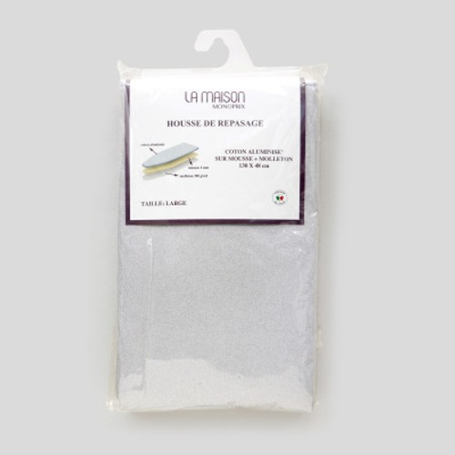 Monoprix Maison Housse De Repassage En Coton Métalisé Sur Mousse Et Molleton - 130X48Cm