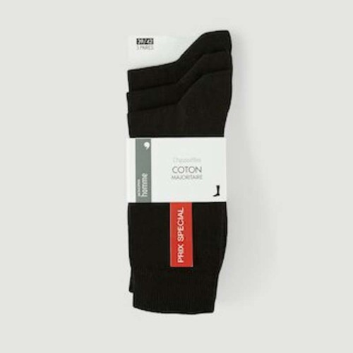 Monoprix Lot De 3 Paires De Chaussettes En Jersey Noir T43/46