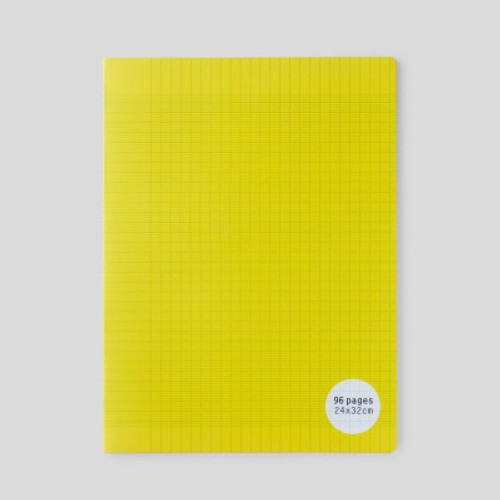Monoprix Maison Cahier Bleu 96 Pages Petits Carreaux Couverture Polypropylène 24X32Cm