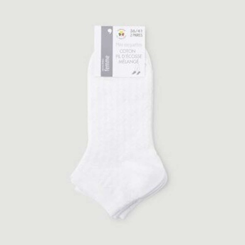 Monoprix Chaussettes Imprimées Losanges Blanc X2